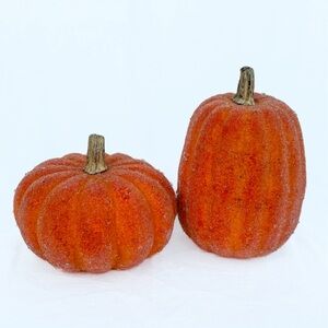 Pier 1 (set of 2) Glam Style Beaded Textured Pumpkins - Pier One fall home decor